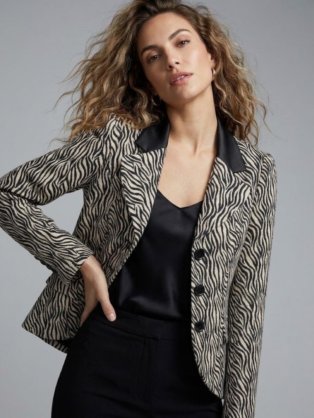 Dana Buchman Zebra Print Women's Jacket Blazer